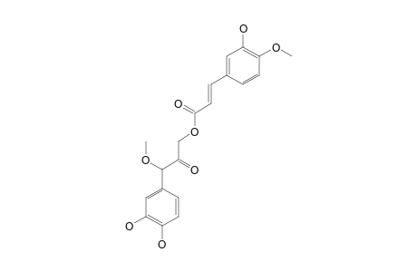 CIMIRACEMATE-C;2'-OXO-3'-METHOXY-3'-(3,4-DIHYDROXYPHENYL)-PROPOXY-3-(3-HYDROXY-4-METHOXYPHENYL)-2E-PROPENOATE