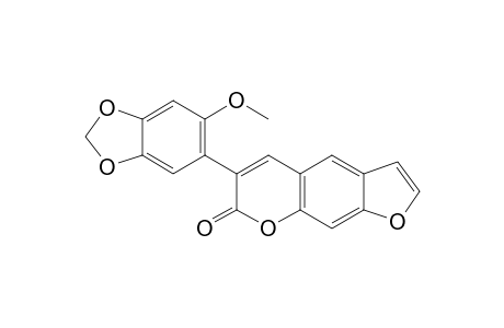 6-(6-methoxy-1,3-benzodioxol-5-yl)-7H-furo[3,2-g][1]benzopyran-7-one