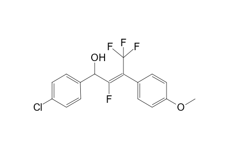 (E)-4,4,4-Trifluoro-3-(4-methoxyphenyl)-2-fluoro-1-(4-chlorophenyl)but-2-en-1-ol
