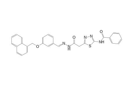 N-[5-(2-{(2E)-2-[3-(1-naphthylmethoxy)benzylidene]hydrazino}-2-oxoethyl)-1,3,4-thiadiazol-2-yl]benzamide