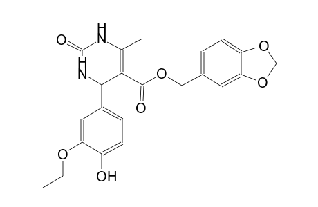 5-pyrimidinecarboxylic acid, 4-(3-ethoxy-4-hydroxyphenyl)-1,2,3,4-tetrahydro-6-methyl-2-oxo-, 1,3-benzodioxol-5-ylmethyl ester