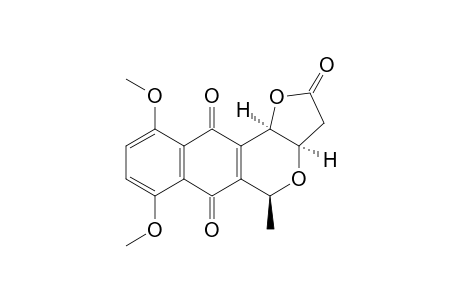 (3aR*,5S*,11bR*)-3,3a,5,11b-Tetrahydro-7,10-dimethoxy-5-methyl-2H-furo[2',3'-e]naphtho[2,3-c]pyran-2,6,11-trione