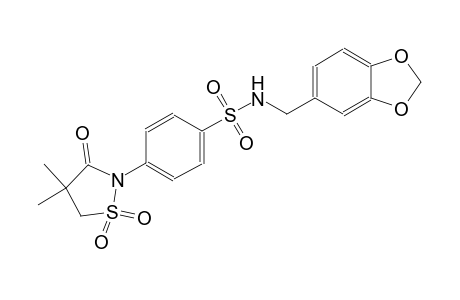 benzenesulfonamide, N-(1,3-benzodioxol-5-ylmethyl)-4-(4,4-dimethyl-1,1-dioxido-3-oxo-2-isothiazolidinyl)-