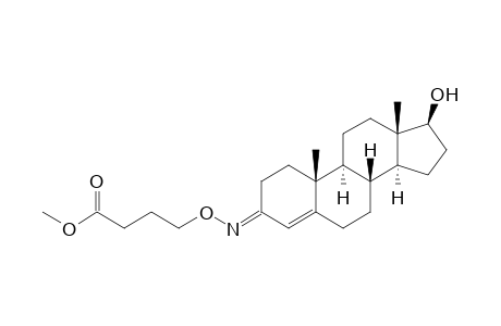 (3E)-17.beta.-Hydroxyandrost-4-en-3-one - O-[3'-(methoxycarbonyl)propyl]oxime