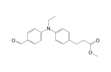 Benzenepropanoic acid, 4-[ethyl(4-formylphenyl)amino]-, methyl ester