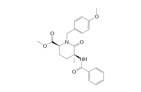 (2S*,5S*)-Methyl 5-benzoylamino-1-(4-methoxybenzyl)-5-methyl-6-oxo-2-piperidinecarboxylate