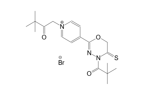 1-(3,3-dimethyl-2-oxobutyl)-4-[4-(2,2-dimethylpropanoyl)-5-thioxo-5,6-dihydro-4H-1,3,4-oxadiazin-2-yl]pyridinium bromide