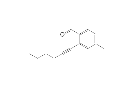 2-(Hex-1-ynyl)-4-methylbenzaldehyde