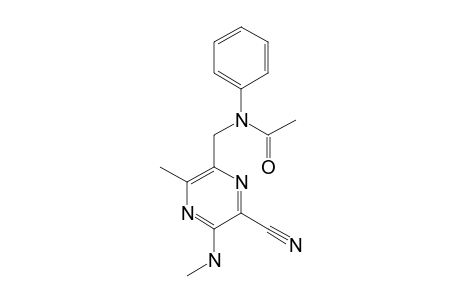 2-METHYLAMINO-6-METHYL-5-(N-ACETYLANILINO)-METHYLPYRAZINE-3-CARBONITRILE