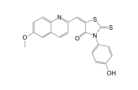 4-thiazolidinone, 3-(4-hydroxyphenyl)-5-[(6-methoxy-2-quinolinyl)methylene]-2-thioxo-, (5E)-