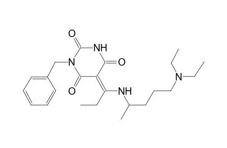 (5E)-1-Benzyl-5-(1-([4-(diethylamino)-1-methylbutyl]amino)propylidene)-2,4,6(1H,3H,5H)-pyrimidinetrione