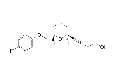 (2S,6S)-6-(4-Fluorophenoxymethyl)-2-(1-hydroxybut-3-yn-4-yl)tetrahydropyran