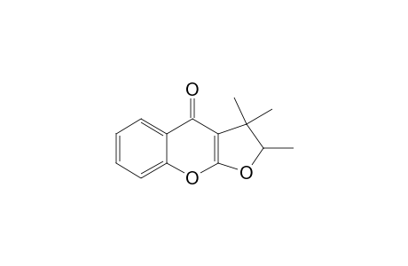 4H-Furo[2,3-b][1]benzopyran-4-one, 2,3-dihydro-2,3,3-trimethyl-, (.+-.)-