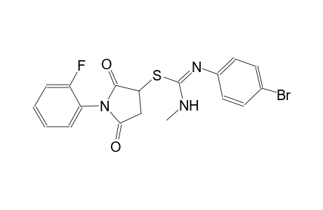 1-(2-fluorophenyl)-2,5-dioxo-3-pyrrolidinyl N'-(4-bromophenyl)-N-methylimidothiocarbamate