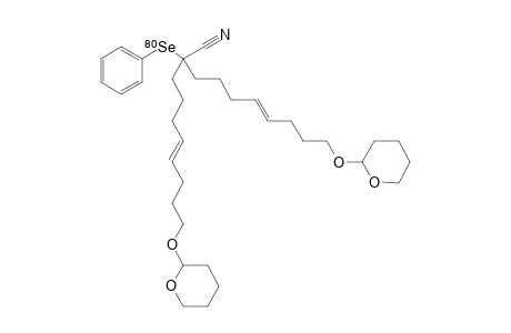 2-(Phenylseleno[80Se])-2,2-bis[8'-(tetrahydropyranyloxy)oct-4'-enyl]acetonitrile