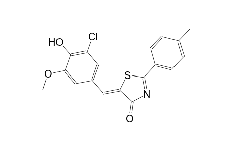 (5Z)-5-(3-chloro-4-hydroxy-5-methoxybenzylidene)-2-(4-methylphenyl)-1,3-thiazol-4(5H)-one