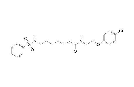 7-(benzenesulfonamido)-N-[2-(4-chlorophenoxy)ethyl]enanthamide