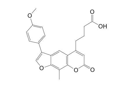 4-[3-(4-methoxyphenyl)-9-methyl-7-oxidanylidene-furo[3,2-g]chromen-5-yl]butanoic acid