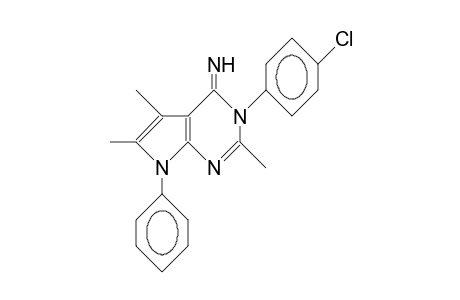 3,7-Dihydro-3-(4-chloro-phenyl)-7-phenyl-2,5,6-trimethyl-4H-pyrrolo(2,3-D)pyrimidin-4-imine