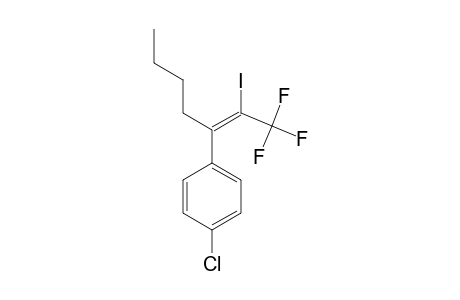 (E)-3-(4-CHLOROPHENYL)-1,1,1-TRIFLUORO-2-IODO-2-HEPTENE