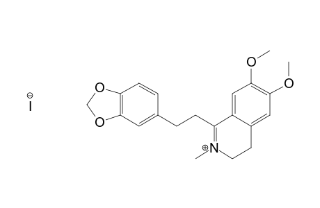 6,7-Dimethoxy-2-methyl-1-(3,4-methylenedioxyphenethyl)-3,4-dihydroisoquinolinium iodide