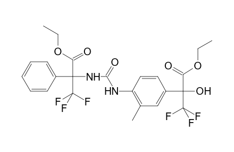 Benzeneacetic acid, 4-[[[[1-(ethoxycarbonyl)-2,2,2-trifluoro-1-phenylethyl]amino]carbonyl]amino]-.alpha.-hydroxy-3-methyl-.alpha.-(trifluoromethyl)-, ethyl ester