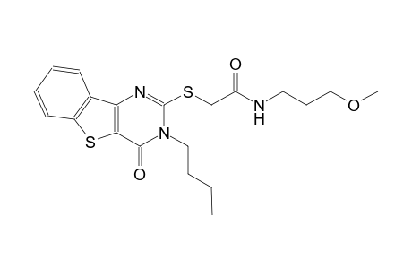 2-[(3-butyl-4-oxo-3,4-dihydro[1]benzothieno[3,2-d]pyrimidin-2-yl)sulfanyl]-N-(3-methoxypropyl)acetamide