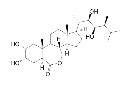2.alpha.,3.alpha.,22.beta.,23.beta.-Tetrahydroxy-24.beta.-methyl-B-homo-7-oxa-5.alpha.-cholestan-6-one