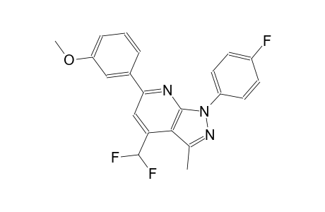 1H-pyrazolo[3,4-b]pyridine, 4-(difluoromethyl)-1-(4-fluorophenyl)-6-(3-methoxyphenyl)-3-methyl-