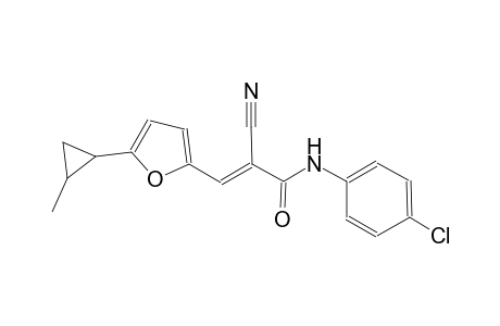 (2E)-N-(4-chlorophenyl)-2-cyano-3-[5-(2-methylcyclopropyl)-2-furyl]-2-propenamide