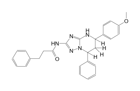 N-[5-(4-methoxyphenyl)-7-phenyl-4,5,6,7-tetrahydro[1,2,4]triazolo[1,5-a]pyrimidin-2-yl]-3-phenylpropanamide