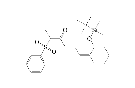 3-Hexanone, 6-[2-[[(1,1-dimethylethyl)dimethylsilyl]oxy]cyclohexylidene]-2-(pheny lsulfonyl)-