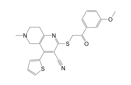 2-{[2-(3-methoxyphenyl)-2-oxoethyl]sulfanyl}-6-methyl-4-(2-thienyl)-5,6,7,8-tetrahydro[1,6]naphthyridine-3-carbonitrile