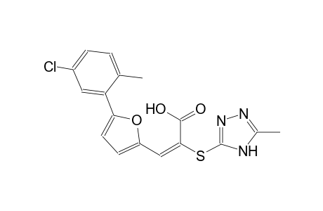 (2E)-3-[5-(5-chloro-2-methylphenyl)-2-furyl]-2-[(5-methyl-4H-1,2,4-triazol-3-yl)sulfanyl]-2-propenoic acid