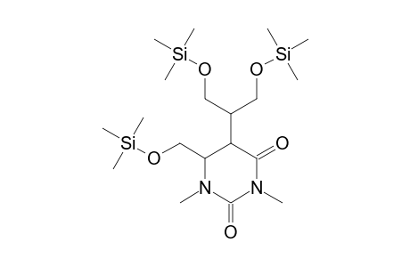 1,3-Dimethyl-6-(trimethylsilyloxymethyl)-5-[2-trimethylsilyloxy-1-(trimethylsilyloxymethyl)ethyl]-5,6-dihydrouracil