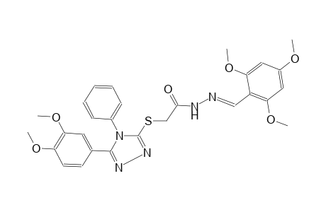 acetic acid, [[5-(3,4-dimethoxyphenyl)-4-phenyl-4H-1,2,4-triazol-3-yl]thio]-, 2-[(E)-(2,4,6-trimethoxyphenyl)methylidene]hydrazide