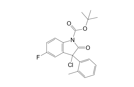 N-BOC-5-fluoro-3-(o-methylphenyl)-3-chlorooxindole