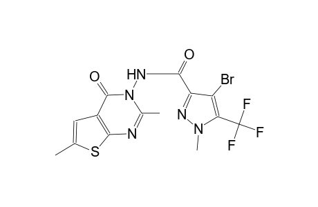 4-bromo-N-(2,6-dimethyl-4-oxothieno[2,3-d]pyrimidin-3(4H)-yl)-1-methyl-5-(trifluoromethyl)-1H-pyrazole-3-carboxamide