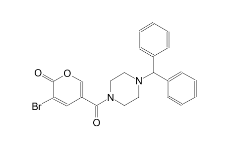 5-[(4-benzhydryl-1-piperazinyl)carbonyl]-3-bromo-2H-pyran-2-one