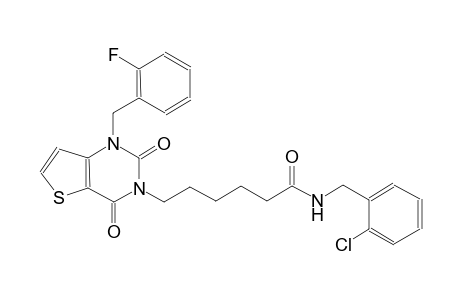 N-(2-chlorobenzyl)-6-(1-(2-fluorobenzyl)-2,4-dioxo-1,4-dihydrothieno[3,2-d]pyrimidin-3(2H)-yl)hexanamide