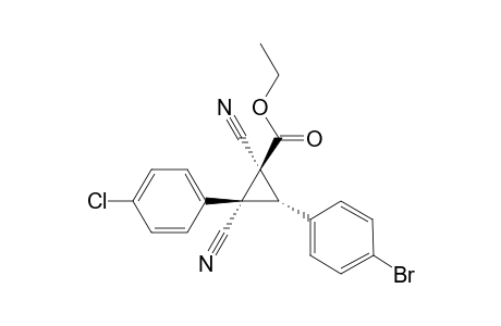 (1S,2R,3R)-3-(4-Bromo-phenyl)-2-(4-chloro-phenyl)-1,2-dicyano-cyclopropanecarboxylic acid ethyl ester