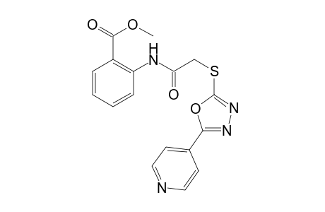 Benzoic acid, 2-[2-(5-pyridin-4-yl-[1,3,4]oxadiazol-2-ylsulfanyl)acetylamino]-, methyl ester