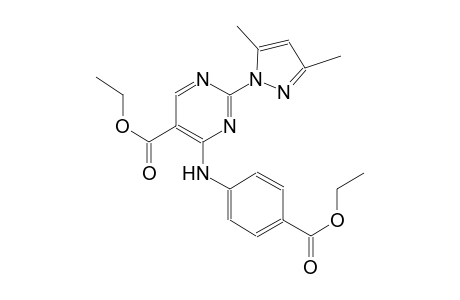 ethyl 2-(3,5-dimethyl-1H-pyrazol-1-yl)-4-[4-(ethoxycarbonyl)anilino]-5-pyrimidinecarboxylate