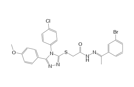 N'-[(E)-1-(3-bromophenyl)ethylidene]-2-{[4-(4-chlorophenyl)-5-(4-methoxyphenyl)-4H-1,2,4-triazol-3-yl]sulfanyl}acetohydrazide