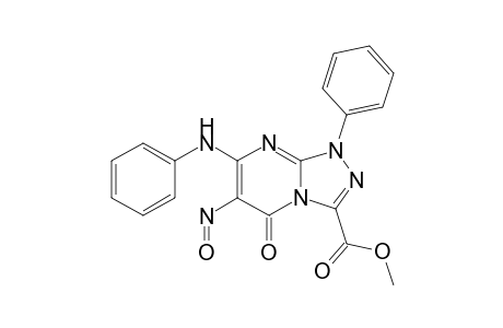 Methyl 6-nitroso-5-oxo-1-phenyl-7-(phenylamino)-1,2,4-triazolo[4,3-a]pyrimidine-3-carboxylate