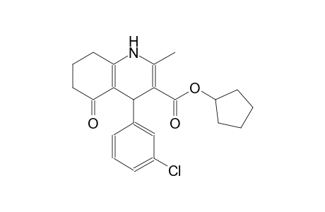 cyclopentyl 4-(3-chlorophenyl)-2-methyl-5-oxo-1,4,5,6,7,8-hexahydro-3-quinolinecarboxylate