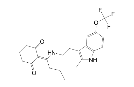2-[1-[2-[2-methyl-5-(trifluoromethoxy)-1H-indol-3-yl]ethylamino]butylidene]cyclohexane-1,3-dione
