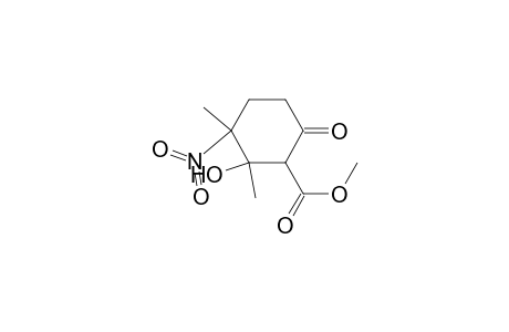 Cyclohexanecarboxylic acid, 2-hydroxy-2,3-dimethyl-3-nitro-6-oxo-, methyl ester