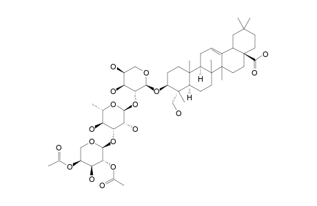 SAPINMUSAPONIN-N;HEDERAGENIN-3-O-(2,4-O-DIACETYL-BETA-D-XYLOPYRANOSYL)-(1->3)-ALPHA-L-RHAMNOPYRANOSYL-(1->2)-ALPHA-L-ARABINOPYRANOSIDE