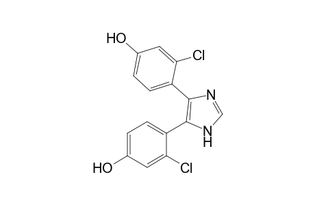 3-Chloranyl-4-[4-(2-chloranyl-4-oxidanyl-phenyl)-1H-imidazol-5-yl]phenol